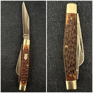 VINTAGE SCHRADE USA 834 STOCKMAN KNIFE - Picture 1 of 11