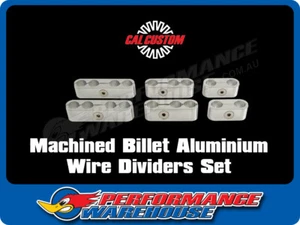 Aluminium Spark Plug Wire Dividers Machined Billet Aluminium 6 Pieces - Picture 1 of 2