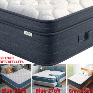 Hybrid 25/27cm Medium Firm Mattress | Pocket Spring | Memory Foam | Breathable - Picture 1 of 45