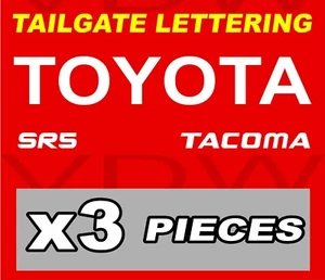 TOYOTA TACOMA SR5 TAILGATE SET KIT Vinyl Decal Sticker Emblem Logo Graphic WHITE - Picture 1 of 1