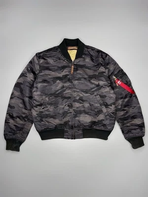 Alpha Industries Camo Bomber Jacket Mens Size XL - Image 1 of 4