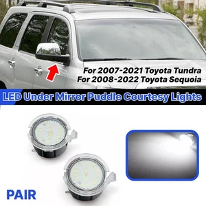 2X Umfeldbeleuchtung Außenspiegel Pfützenlicht Spiegel für Toyota Tundra Sequoia - Bild 1 von 7