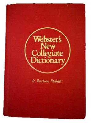 1973 Websters Webster's New Collegiate Dictionary Indexed Red Hardback HB Vtg - Image 1 of 4