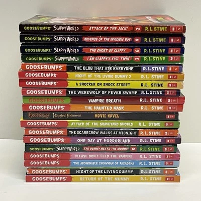 Lot Of 19 GOOSEBUMPS RL Stine PAPERBACK BOOKS Kids Horror Youth Scholastic Foto 1 de 4