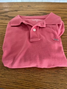 Vineyard Vines Boy's Medium Polo Golf -100%Cotton-Pre-Owned -Coral-Excellent - Picture 1 of 3