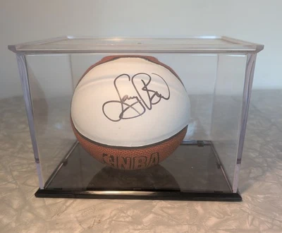 Larry Bird Signed PSA/DNA Certified Mini Basketball in Display Case - Image 1 of 4