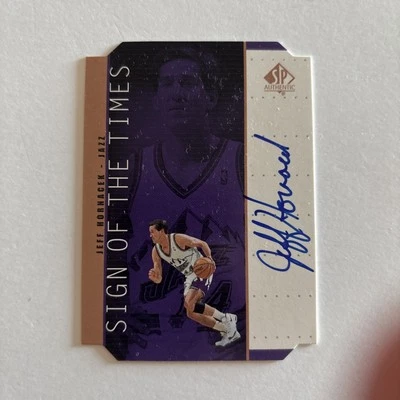 1998-99 SP Authentic Sign of the Times Bronze #JH Jeff Hornacek  AUTO Jazz - Image 1 of 2