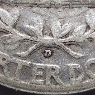 1942-D DDR 25c Silver Washington Quarter - FS-801 Double Die - NGC VF 25 - X5821 - Image 1 of 4