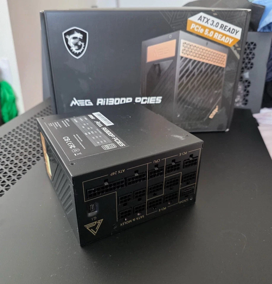 MSI MEG Ai1300P Gaming Power Supply Full Modular 80+ Platinum 1300W - GREAT PSU! - Image 1 of 1