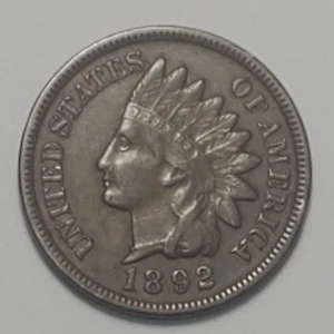 Nicer Low Mintage 1892 Indian Head Cent - Picture 1 of 2