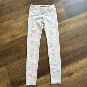 Athleta Leggings Girls L multicolor High Rise Printed Chit Chat Tight Ankle - Picture 1 of 3