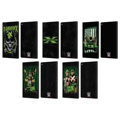 OFFICIAL WWE D-GENERATION X LEATHER BOOK WALLET CASE FOR AMAZON FIRE - Image 1 of 4