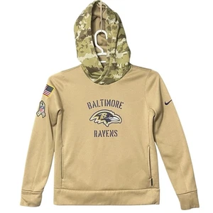 Baltimore Ravens Salute to Service Camo Hoodie NFL Nike Dri Fit Size Small - Picture 1 of 8
