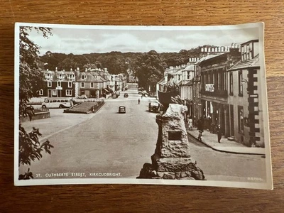 Vintage Postcard UK 🇬🇧 St Cuthbert Street Kirkcudbright Dumfries Galloway RPPC - Image 1 of 2