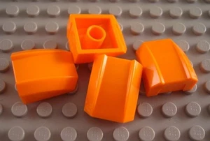 LEGO Lot of 4 Orange 2x2 Curved Car Truck Engine Bricks - Picture 1 of 1