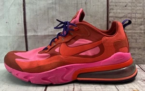 Nike Air Max 270 React Electronic Music Red Pink Shoes Mens Size 13 Lightly Worn - Picture 1 of 9