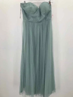 Б/у Jenny Yoo синий размер 10 вечернее платье миди без бретелек - Изображение 1 из 3