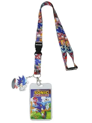Sonic the Hedgehog Tira de Cómic Soporte de Insignia de Identificación Cordón Breakaway con Dije de Goma Foto 1 de 4
