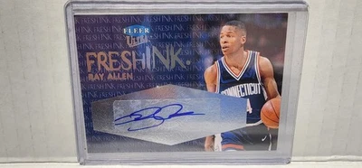 Ray Allen 2012-13 Fleer Retro 1999-00 Ultra Fresh Ink Auto Autograph - Image 1 of 4