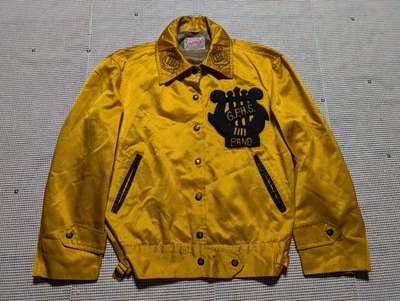 Wild Rare 50s 60s Vintage Oxford Sporting Goods Gold Varsity Band Jacket Small  - Image 1 of 4