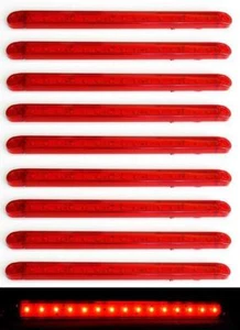 10 x 12/24V LED Side Rear Marker Lights Long Lamps for Truck Trailer Caravan Van - Picture 1 of 4