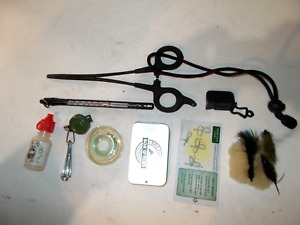 ORVIS ZINGER RETRACTOR RAPALA FORCEPS  FLOATANT THERMOMETER & FLY FISHING FLIES