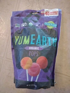 Yum Earth Organic Pops Assorted Flavors 40 Pops 8.7oz 248g Yumearth Halloween - Picture 1 of 6