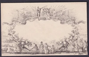 1850 c. Valentine Peace Envelope State 1 Original Cream Paper Very Fine Unused - Picture 1 of 2
