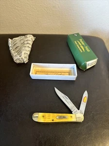VINTAGE PARKER/FROST NEXT GEN. 2 BLD TRAPPER/JACK KNIFE W/YELLOW BONE HNDLS - Picture 1 of 10