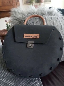 Kultige Tasche 80iger Jahre 👜 ANDREA TICHÉ 👜 80iger Jahre Neopren, schwarz - Bild 1 von 4