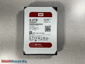 8.0TB WD RED NAS HARD DRIVE SATA 3.5" WESTER DIGITAL HDD WD80EFZX NAS WARE 3.0 - Picture 1 of 5