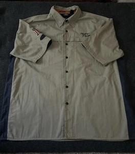 HARLEY-DAVIDSON Tan Embroidered Button Down Shirt Men's Size XXL - Picture 1 of 5