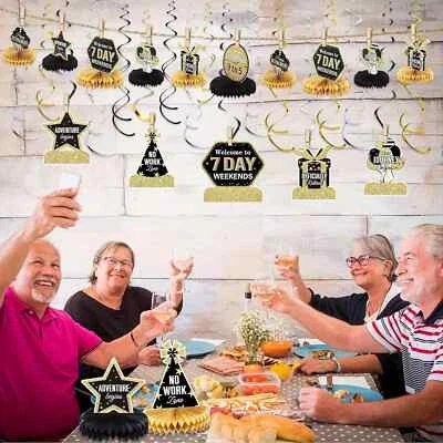 9Pcs Happy Retirement Party Table Decorations Honeycomb Centerpieces Celebration - Image 1 of 4