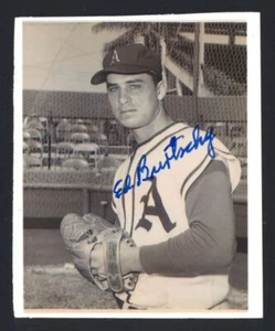 ED BURTSCHY ca 1950s Philadelphia Athletics SIGNED Photo (d.2004) - Picture 1 of 3