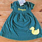 Oregon Ducks 12M Girls Dress Infant Baby Clothes Green Yellow Cute