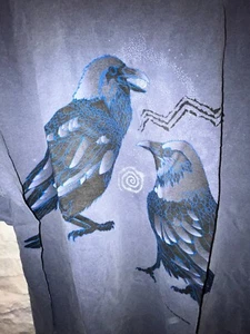 NWT Unisex COMFORT COLORS Sabaku Artwear Long T-Shirt S/S Purple Gray Ravens XL - Picture 1 of 7