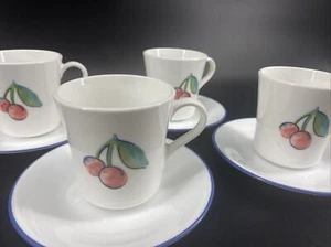 Tazas y platillos de cesta de frutas Corelle (4 juegos) usados en excelente estado ¡Bonitos! - Imagen 1 de 6