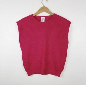 Vintage 80s Pink Sweater Vest - Picture 1 of 3