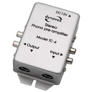 Dynavox Phono Preamplificador TC-4, RCA + 5 polos Conexiones DIN Preamplificador Plata - Imagen 1 de 4