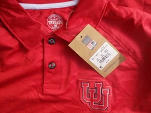 NWT Knights Apparel NCAA Utah Utes Men's Short Sleeve Polo Shirt Red Small 34/36 - Picture 1 of 3