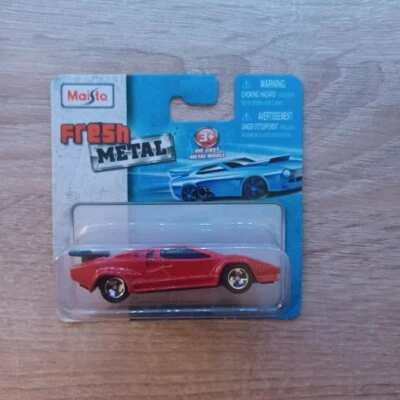 Lamborghini Countach rojo metal fresco diecast Maisto 1/64 Foto 1 de 2