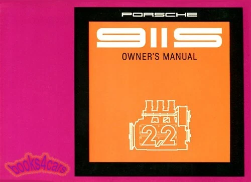 PORSCHE 911 OWNERS MANUAL 1971 911S S Foto 1 de 1