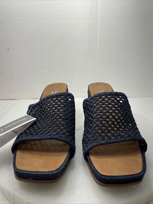 Босоножки BareTraps Brenda на блочном каблуке, темная джинсовая ткань, женские размер 11 товар #598 - Изображение 1 из 4