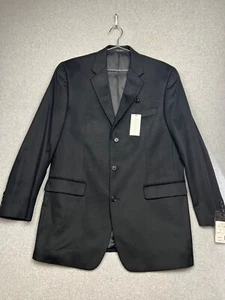 Calvin Klein Mens 100% Cashmere Blazer Size 42L Black Classic Formal Wedding - Picture 1 of 14