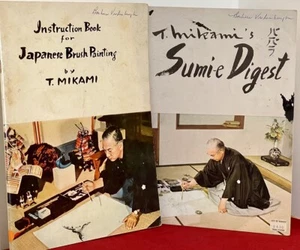 T. Mikami 2 Japanese Art Instruction Books Brush Painting/Sumi-e Digest 1962/65 - Picture 1 of 12