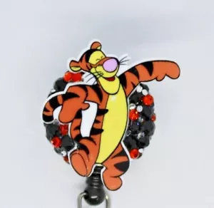 Tigger Badge Reel Nurse Vet Tech Teacher Sale Housekeeping Dispatch Winnie Pooh - Picture 1 of 2