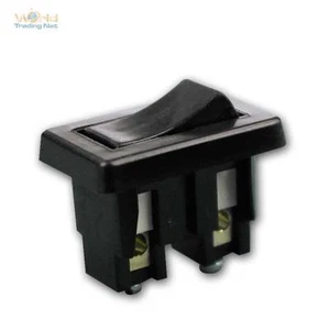 Wippenschalter mit Schraubanschluss, schwarz 230V/2A Wippschalter Einbauschalter - Bild 1 von 5