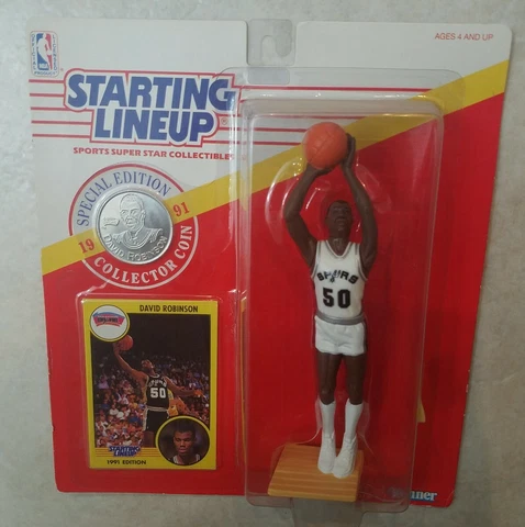 DAVID ROBINSON SAN ANTONIO SPURS 1991 KENNER STARTING LINEUP FIGURE W COIN! e62 Cover