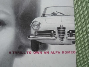 ALFA ROMEO 1961 GIULIETTA SPIDER Used Original SALES BROCHURE Alfa Romeo S.p.A. - Bild 1 von 16