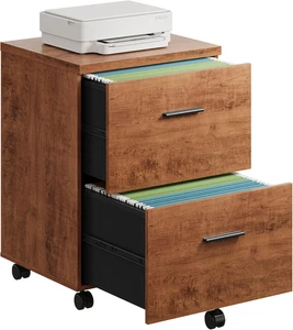 DEVAISE Wood File Cabinet, 2 Drawer Filing Cabinet for Home Office, Vertical Fil - Picture 1 of 7